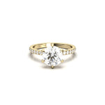 2 CT Round Halo & Pave Lab Grown Diamond Engagement Ring
