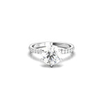 2 CT Round Halo & Pave Lab Grown Diamond Engagement Ring