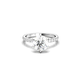 2 CT Round Halo & Pave Lab Grown Diamond Engagement Ring