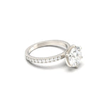 2 CT Round Halo & Pave Lab Grown Diamond Engagement Ring