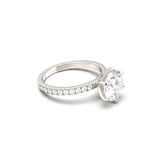 2 CT Round Halo & Pave Lab Grown Diamond Engagement Ring