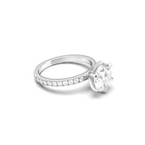 2 CT Round Halo & Pave Lab Grown Diamond Engagement Ring