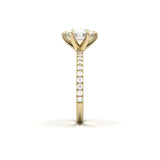 2 CT Round Halo & Pave Lab Grown Diamond Engagement Ring