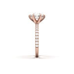 2 CT Round Halo & Pave Lab Grown Diamond Engagement Ring