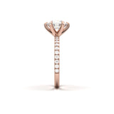 2 CT Round Halo & Pave Lab Grown Diamond Engagement Ring
