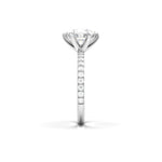 2 CT Round Halo & Pave Lab Grown Diamond Engagement Ring