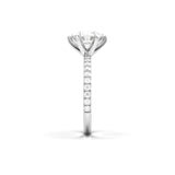 2 CT Round Halo & Pave Lab Grown Diamond Engagement Ring