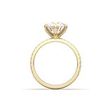 2 CT Round Halo & Pave Lab Grown Diamond Engagement Ring