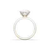2 CT Round Halo & Pave Lab Grown Diamond Engagement Ring