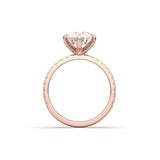 2 CT Round Halo & Pave Lab Grown Diamond Engagement Ring