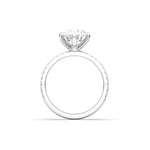 2 CT Round Halo & Pave Lab Grown Diamond Engagement Ring