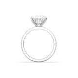2 CT Round Halo & Pave Lab Grown Diamond Engagement Ring