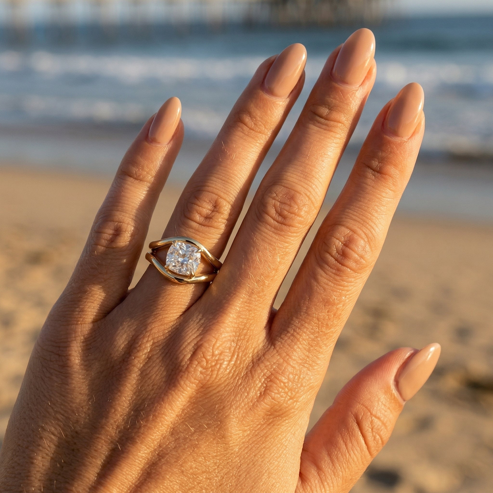 2 CT Round Halo & Pave Lab Grown Diamond Engagement Ring