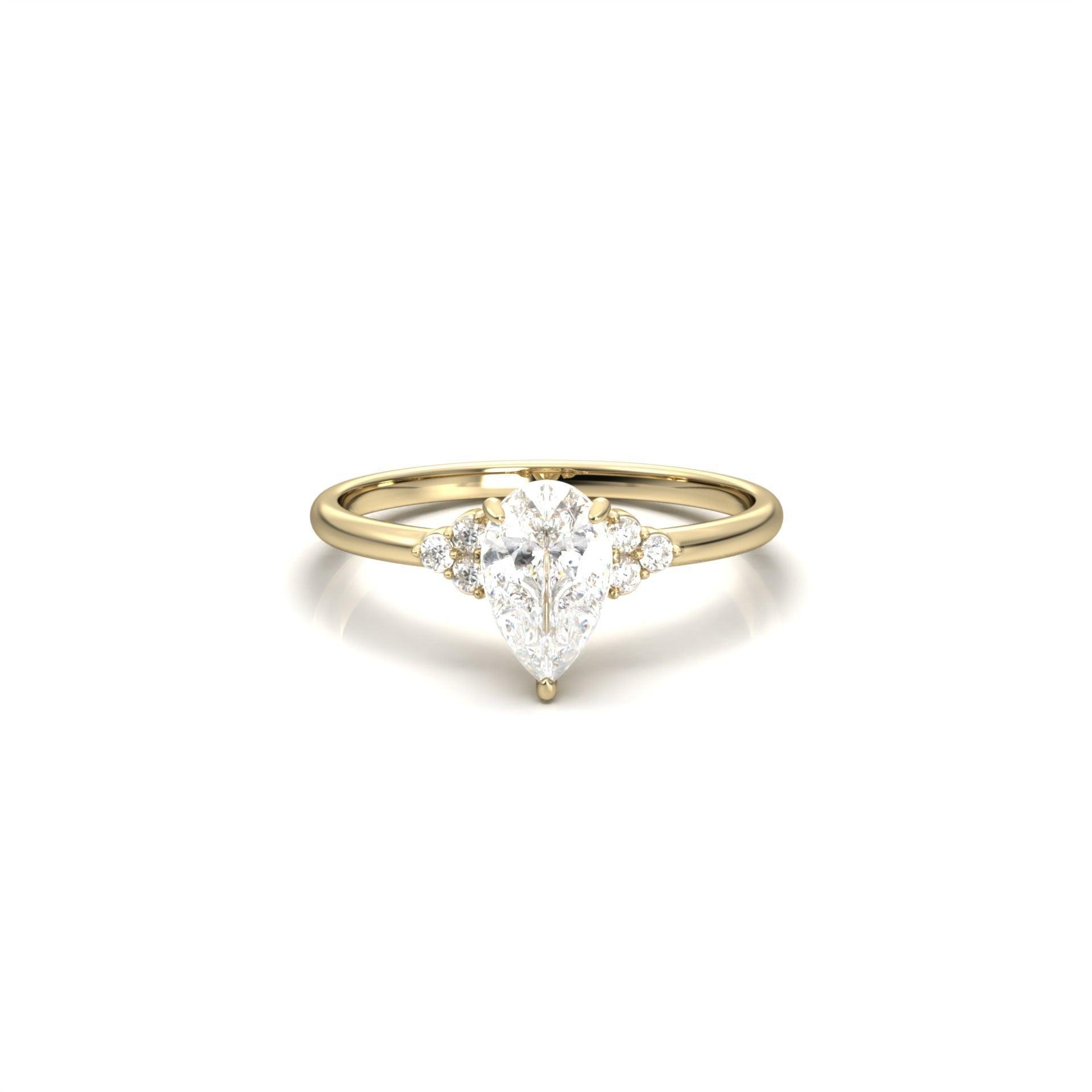 2 CT Round Halo & Pave Lab Grown Diamond Engagement Ring