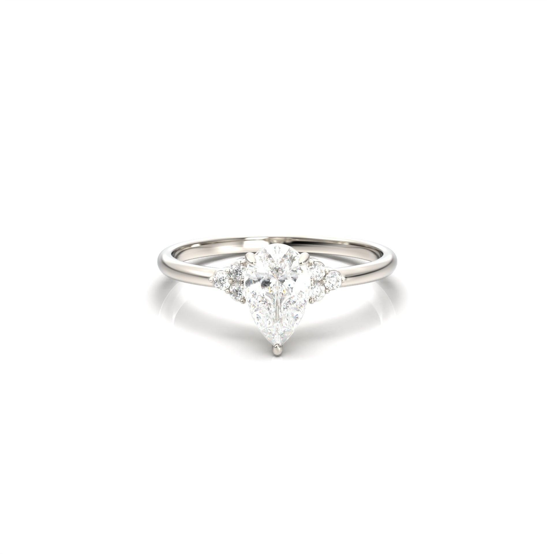 2 CT Round Halo & Pave Lab Grown Diamond Engagement Ring