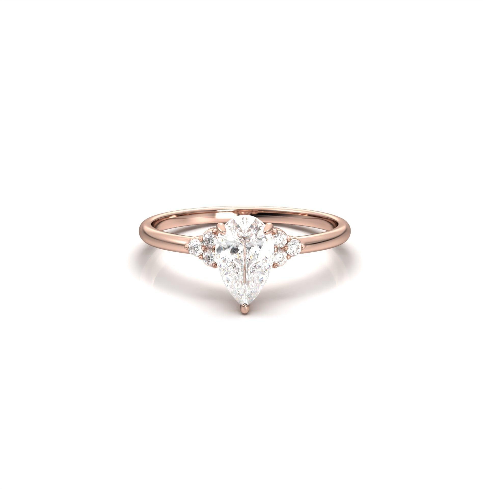 2 CT Round Halo & Pave Lab Grown Diamond Engagement Ring