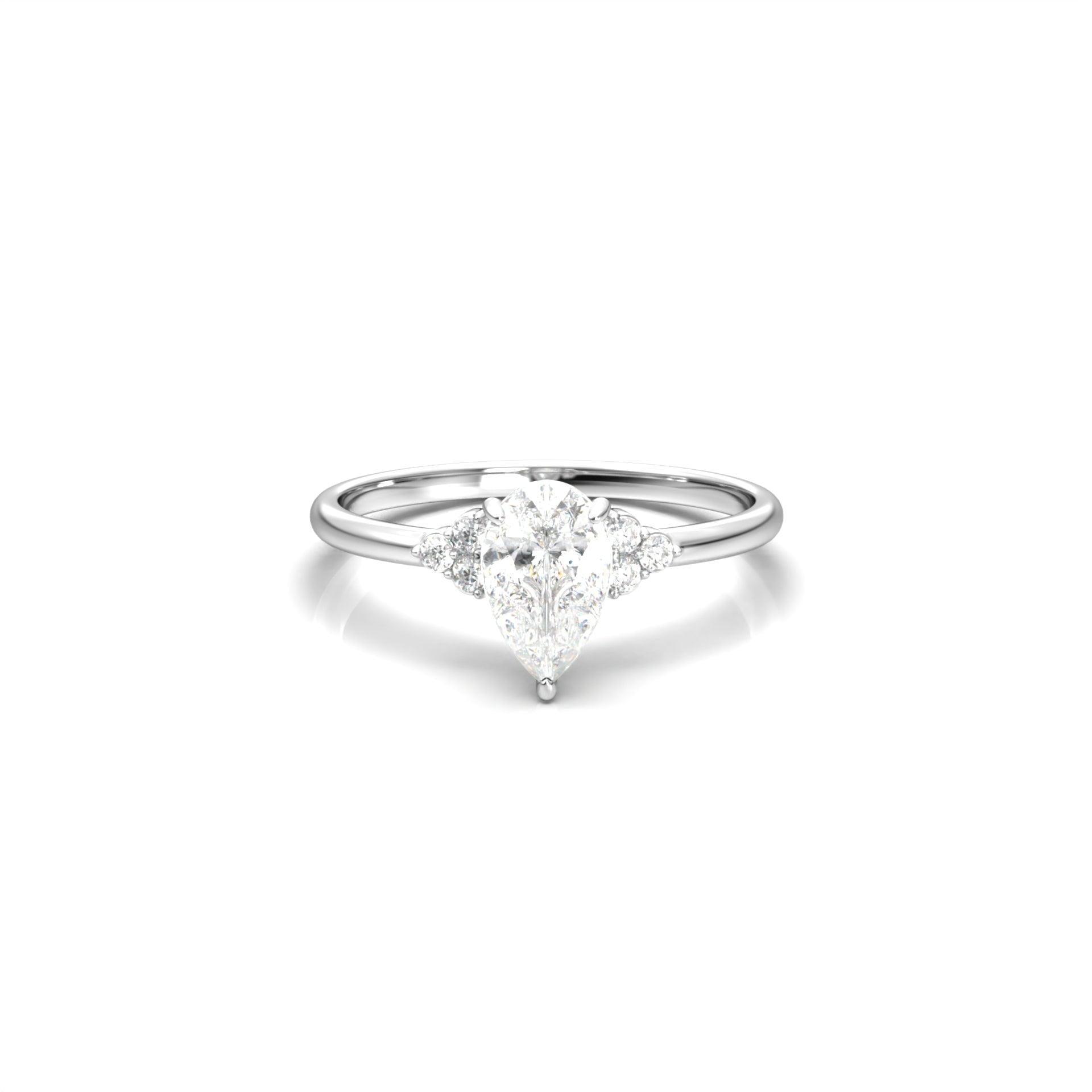 2 CT Round Halo & Pave Lab Grown Diamond Engagement Ring