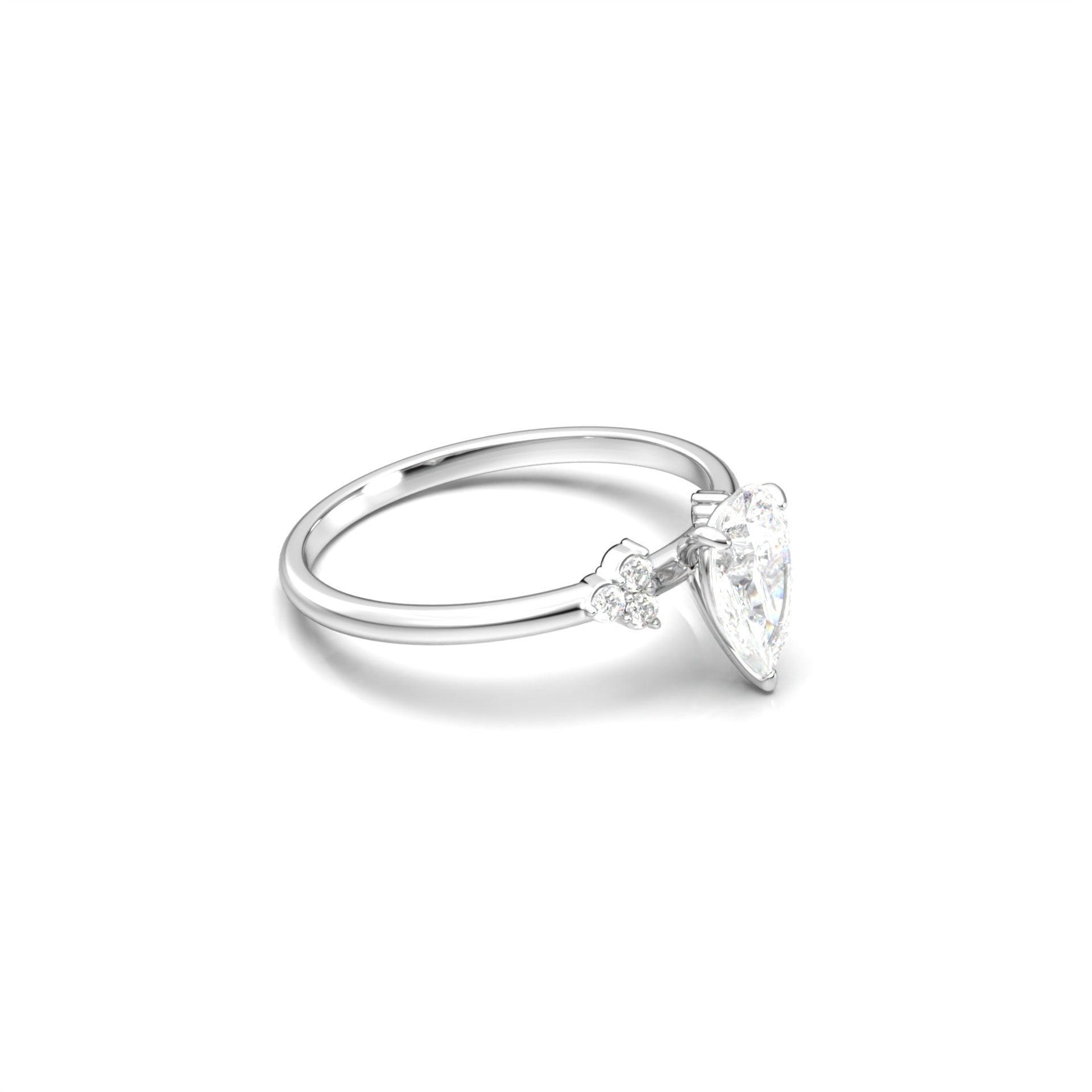 2 CT Round Halo & Pave Lab Grown Diamond Engagement Ring