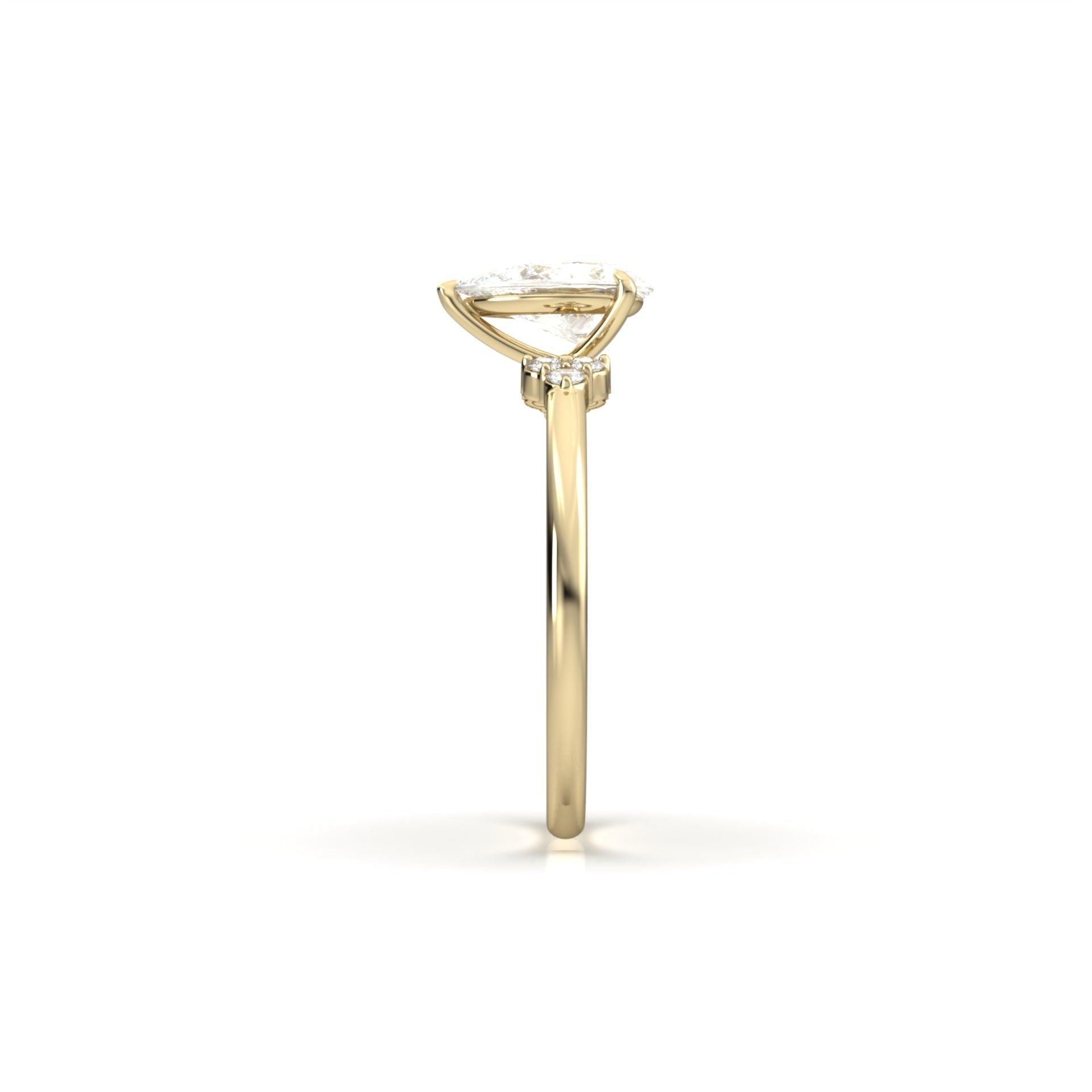 2 CT Round Halo & Pave Lab Grown Diamond Engagement Ring