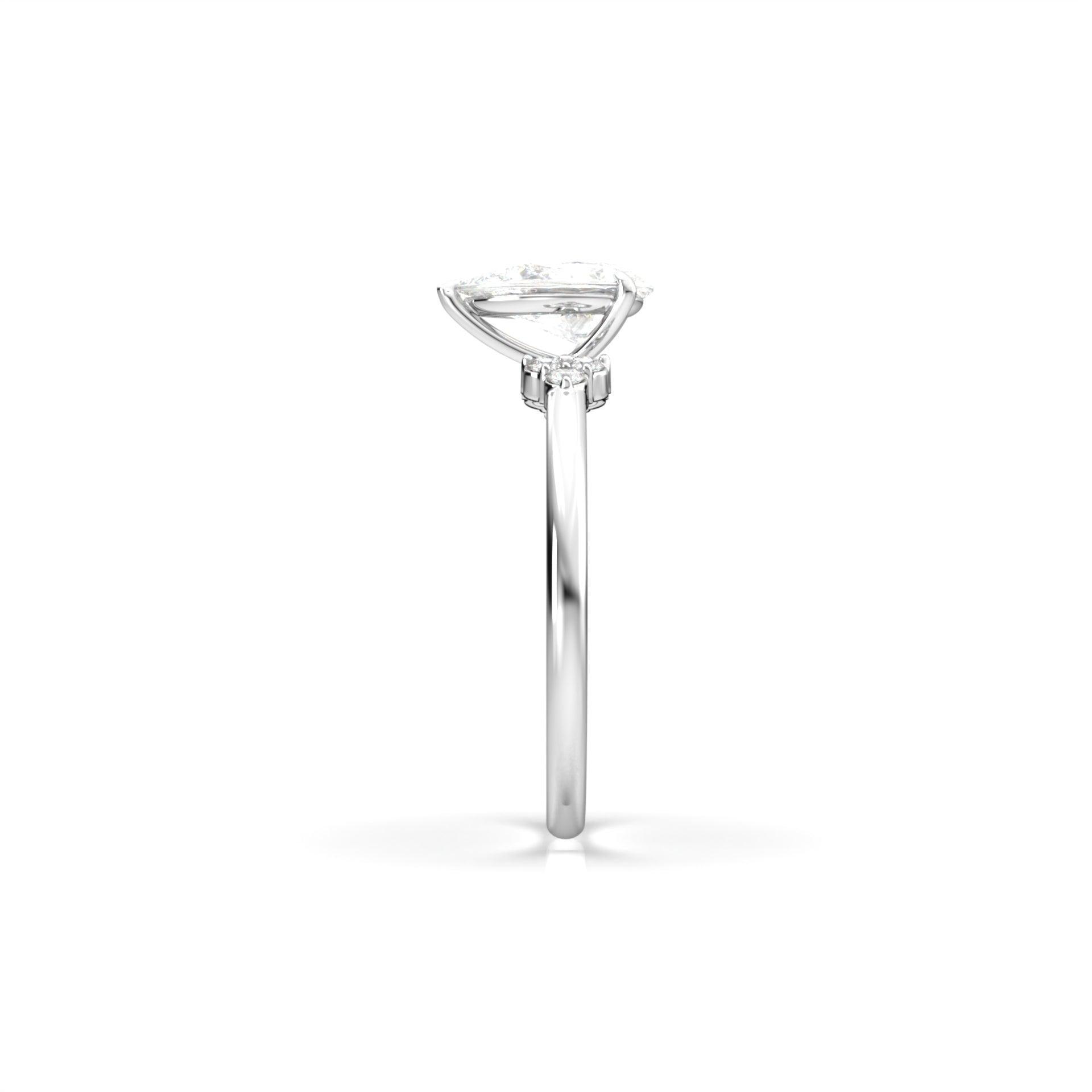 2 CT Round Halo & Pave Lab Grown Diamond Engagement Ring