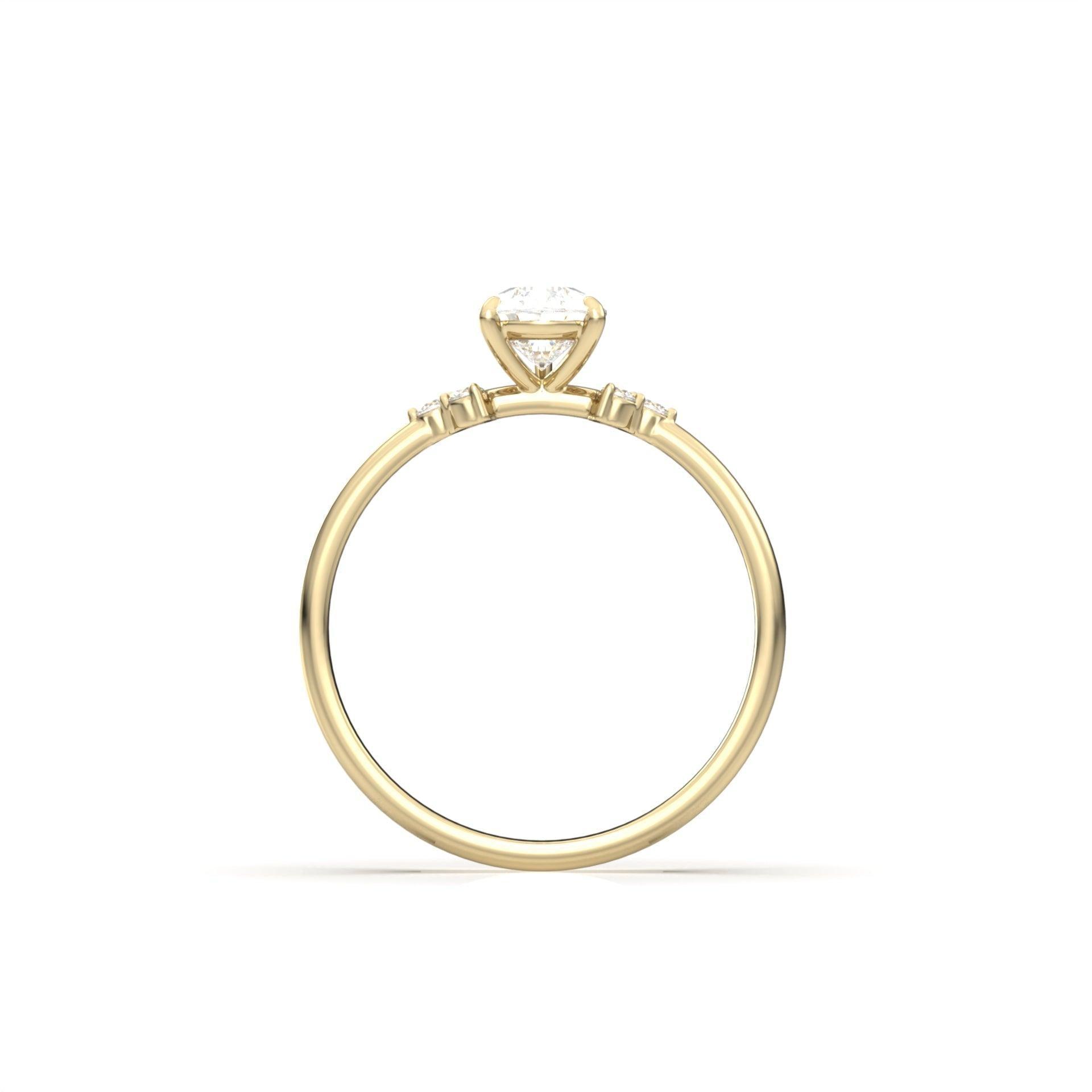 2 CT Round Halo & Pave Lab Grown Diamond Engagement Ring