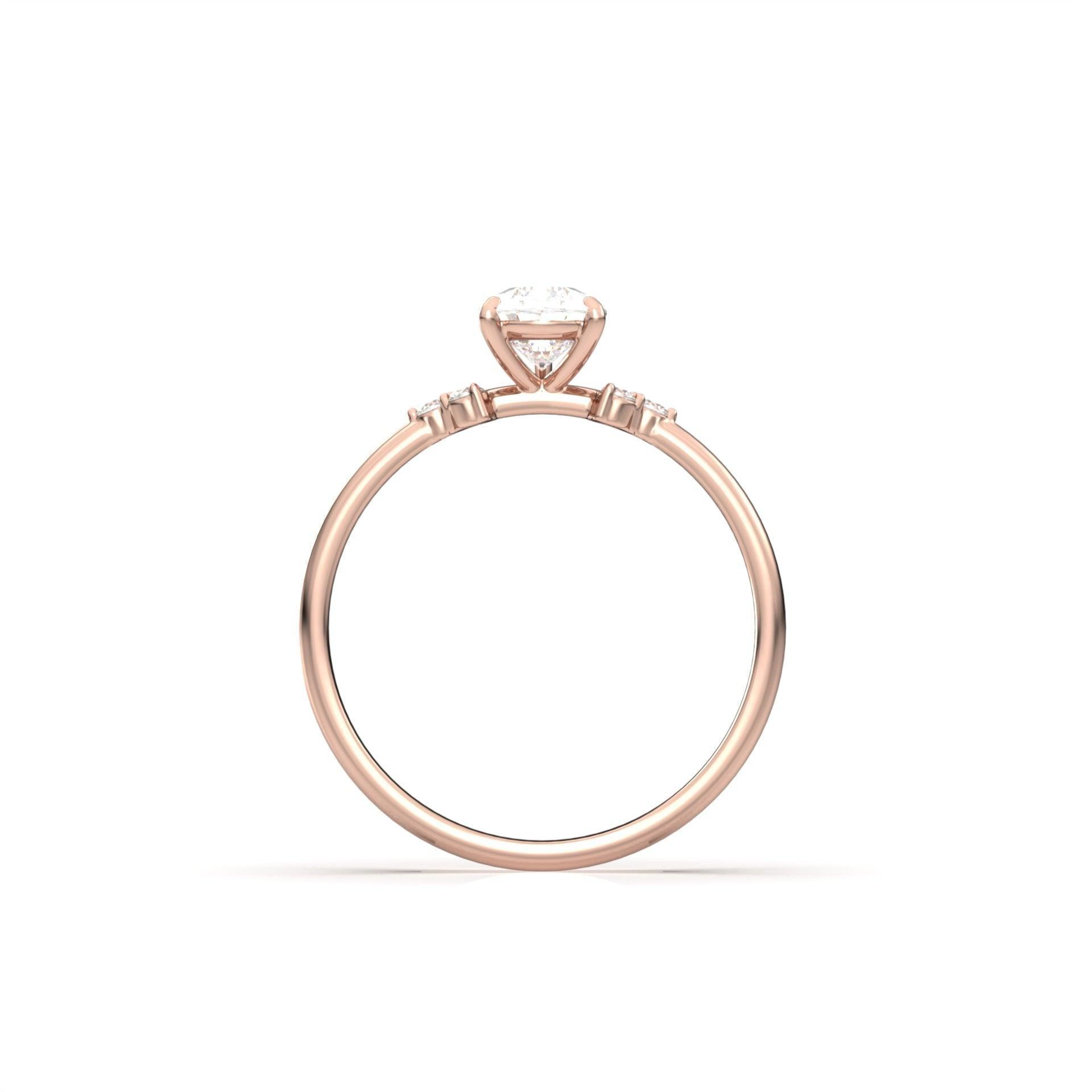 2 CT Round Halo & Pave Lab Grown Diamond Engagement Ring