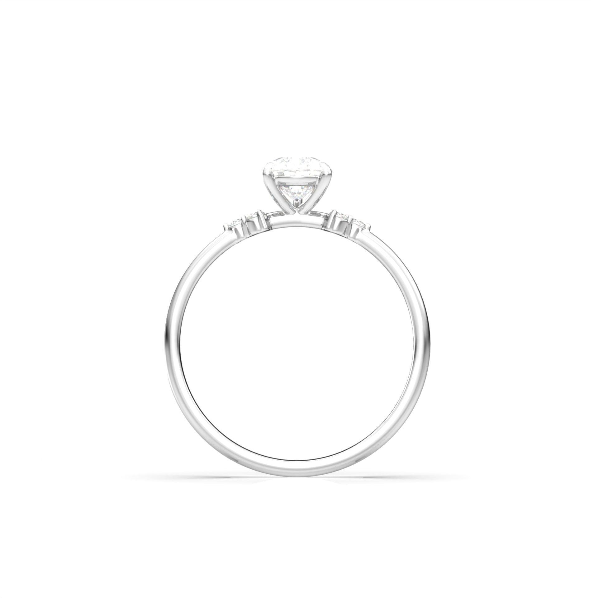 2 CT Round Halo & Pave Lab Grown Diamond Engagement Ring