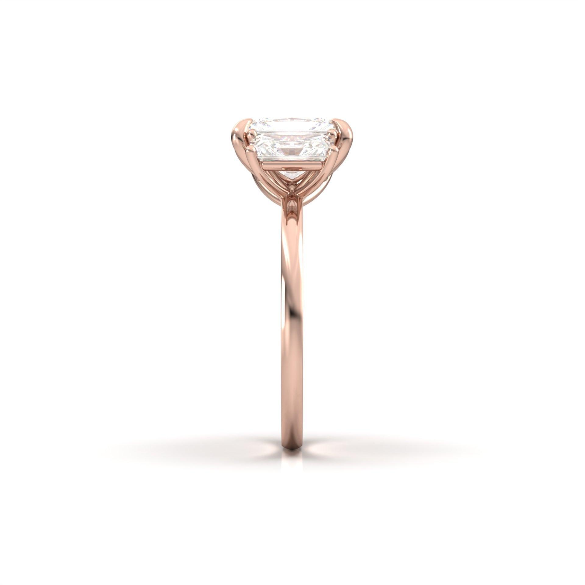 2 CT Round Halo & Pave Lab Grown Diamond Engagement Ring