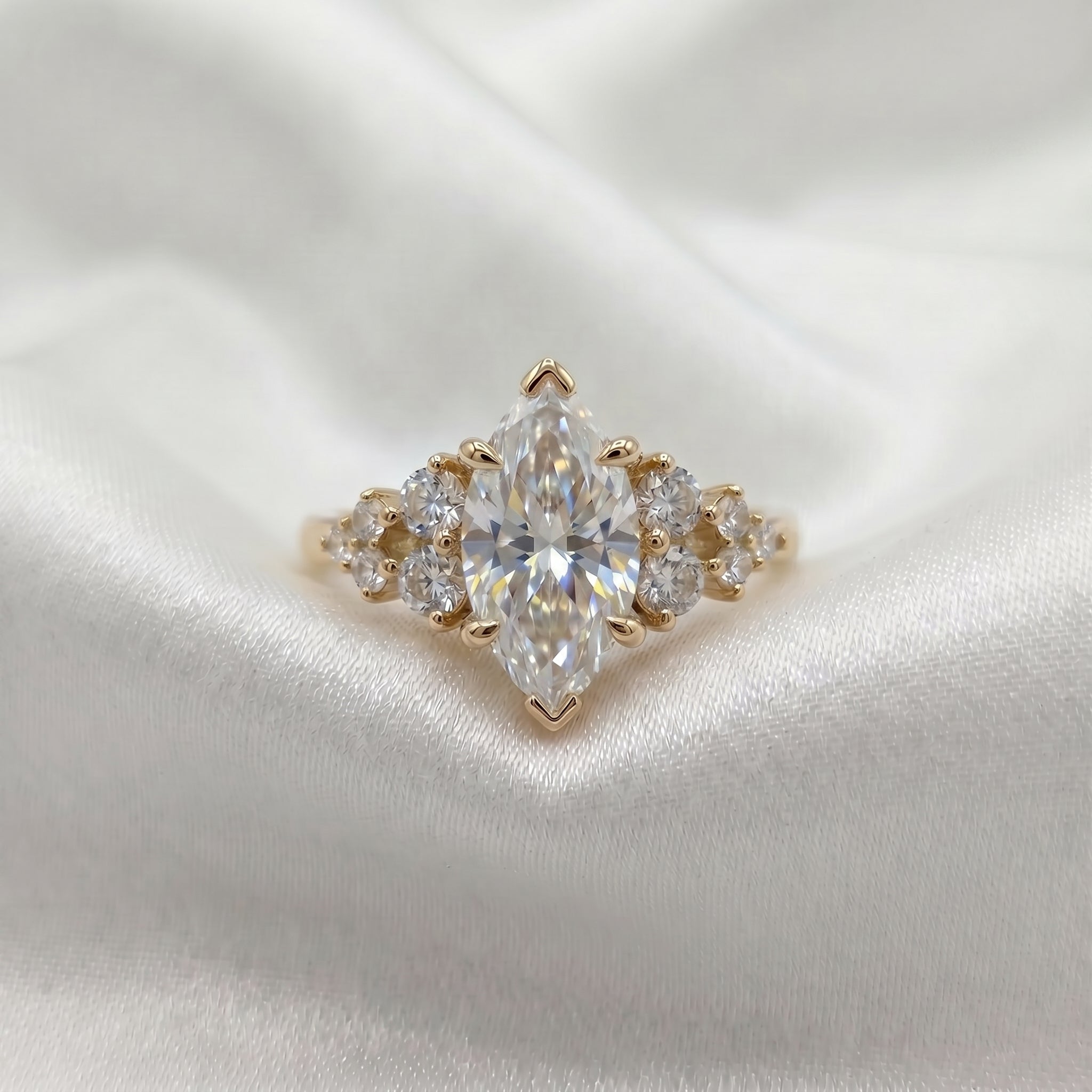2 CT Round Halo & Pave Lab Grown Diamond Engagement Ring