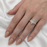 2 CT Round Halo & Pave Lab Grown Diamond Engagement Ring