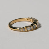 0.65 TCW Cushion, Round & Baguette Multi Stone Lab Grown Diamond Engagement Ring