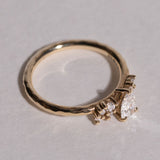 0.43 CT Pear Cluster Lab Grown Diamond Engagement Ring