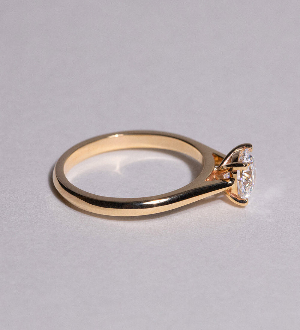 1 CT Round Solitaire Lab Grown Diamond Engagement Ring