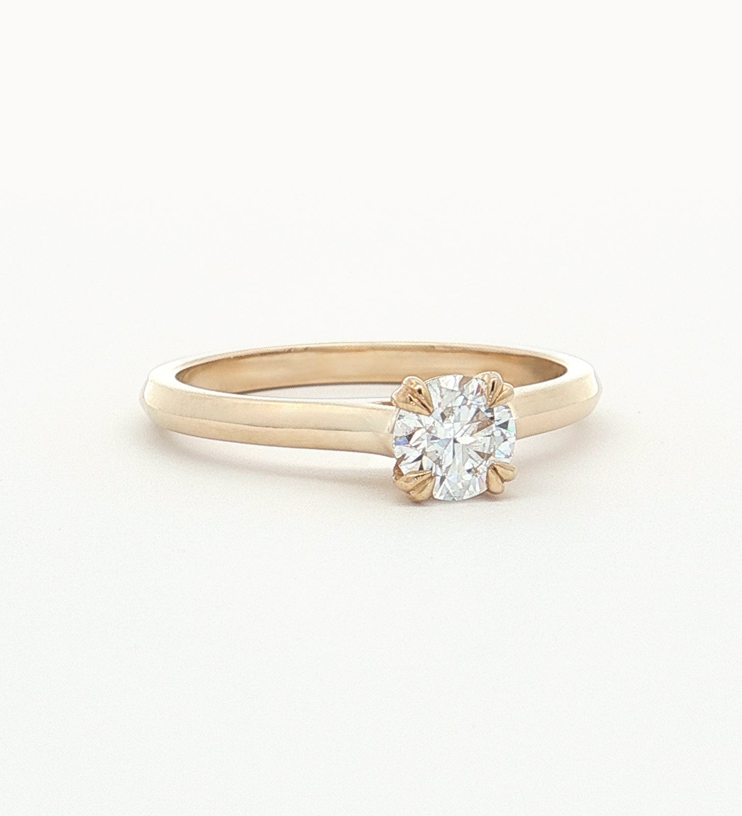 0.5 CT Round Solitaire Lab Grown Diamond Engagement Ring