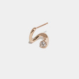 0.36 TCW Round Lab Grown Diamond Curved Earring