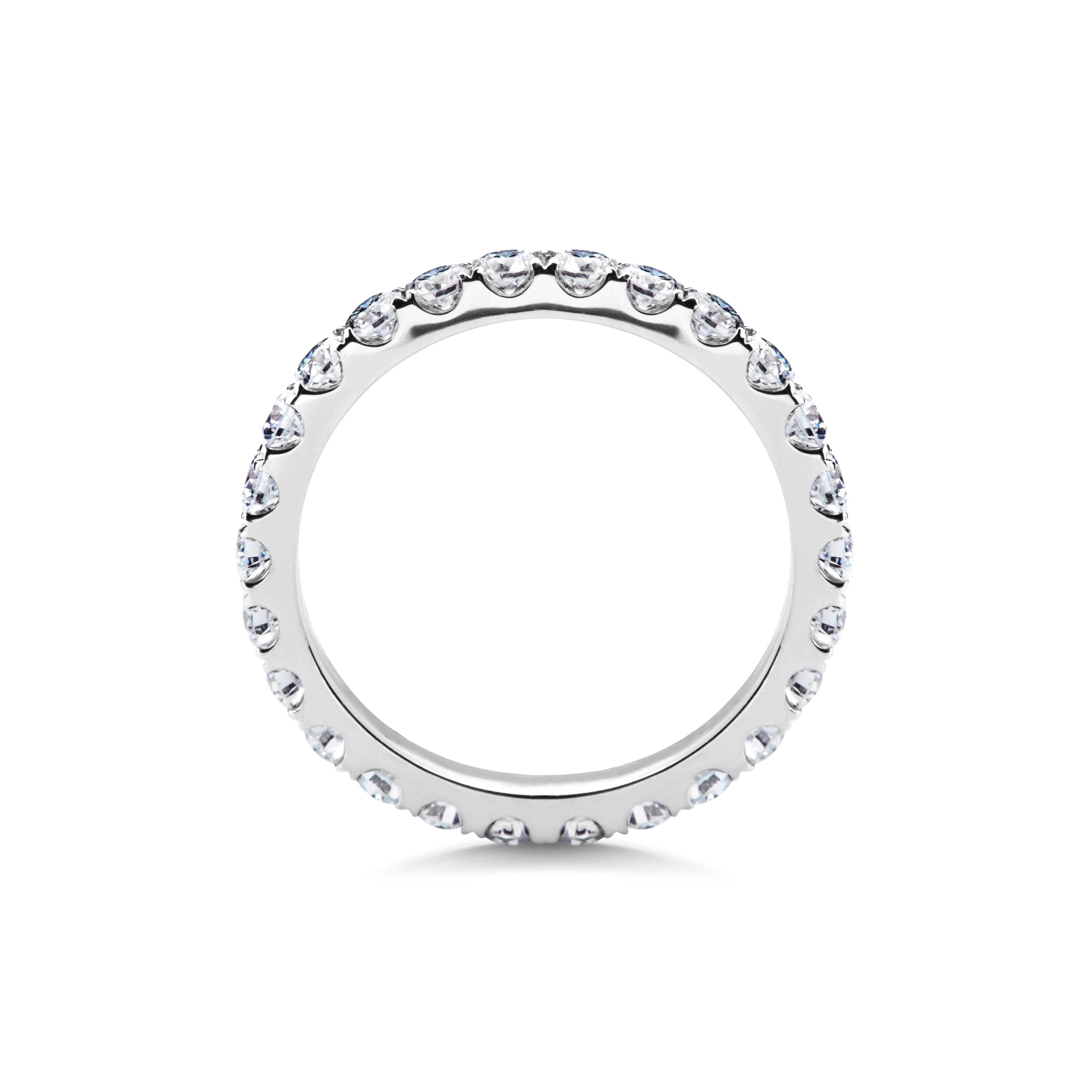 1.15 CT Round Full Eternity CVD EF/VVS Diamond Wedding Band 4