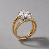 2 CT Round Halo & Pave Lab Grown Diamond Engagement Ring