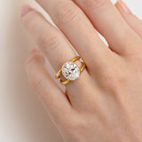 2 CT Round Halo & Pave Lab Grown Diamond Engagement Ring