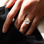 2 CT Round Halo & Pave Lab Grown Diamond Engagement Ring