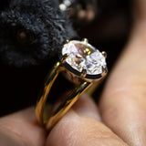 2 CT Round Halo & Pave Lab Grown Diamond Engagement Ring