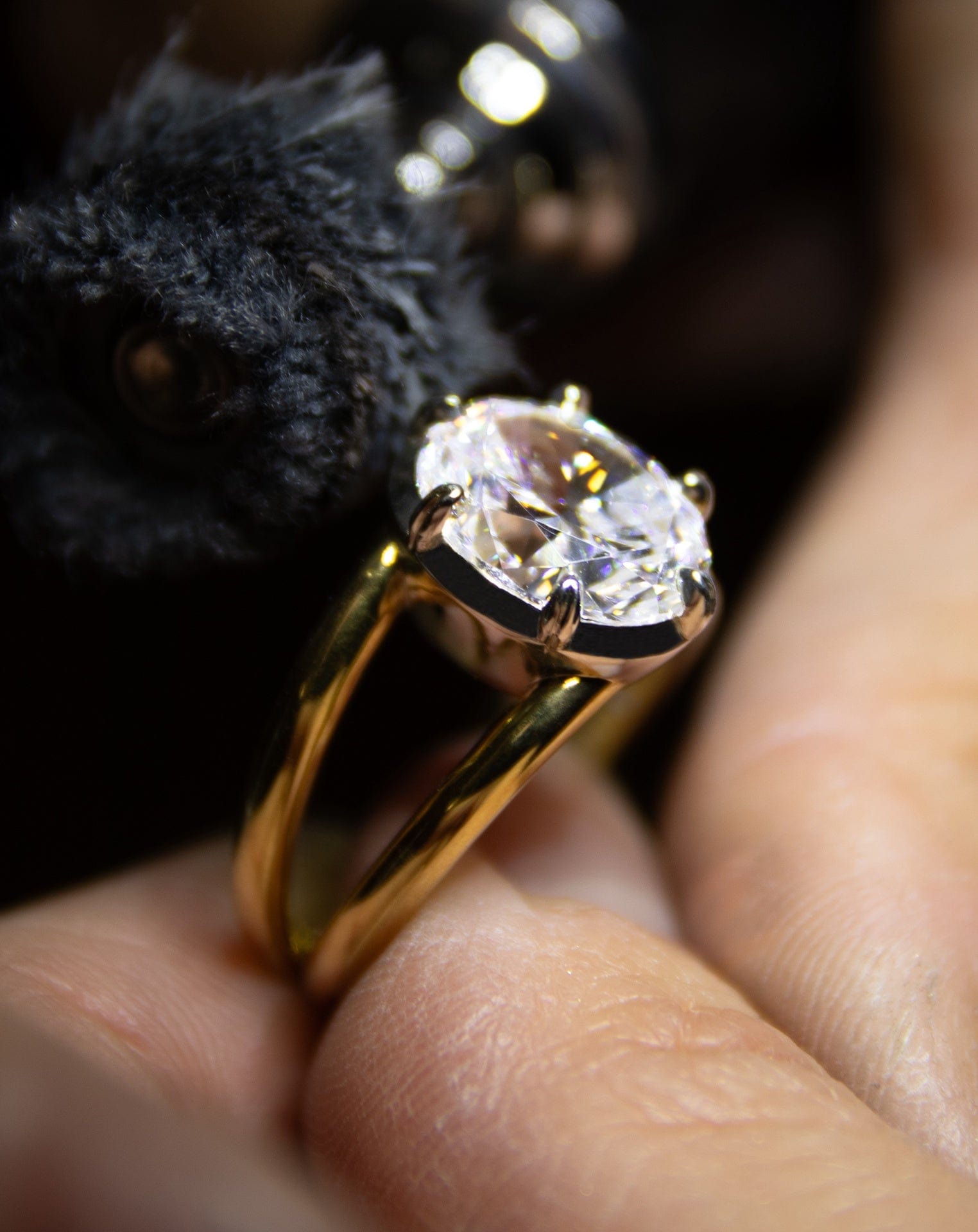 2 CT Round Halo & Pave Lab Grown Diamond Engagement Ring