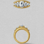 2 CT Round Halo & Pave Lab Grown Diamond Engagement Ring