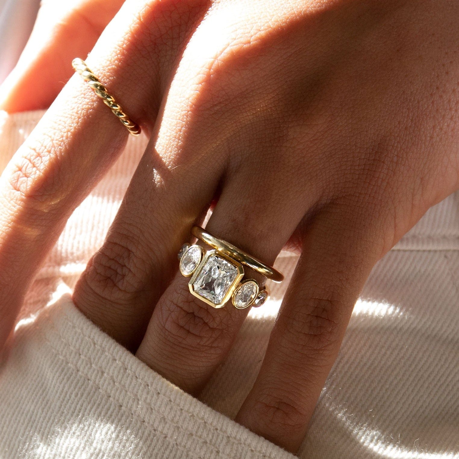 2 CT Round Halo & Pave Lab Grown Diamond Engagement Ring