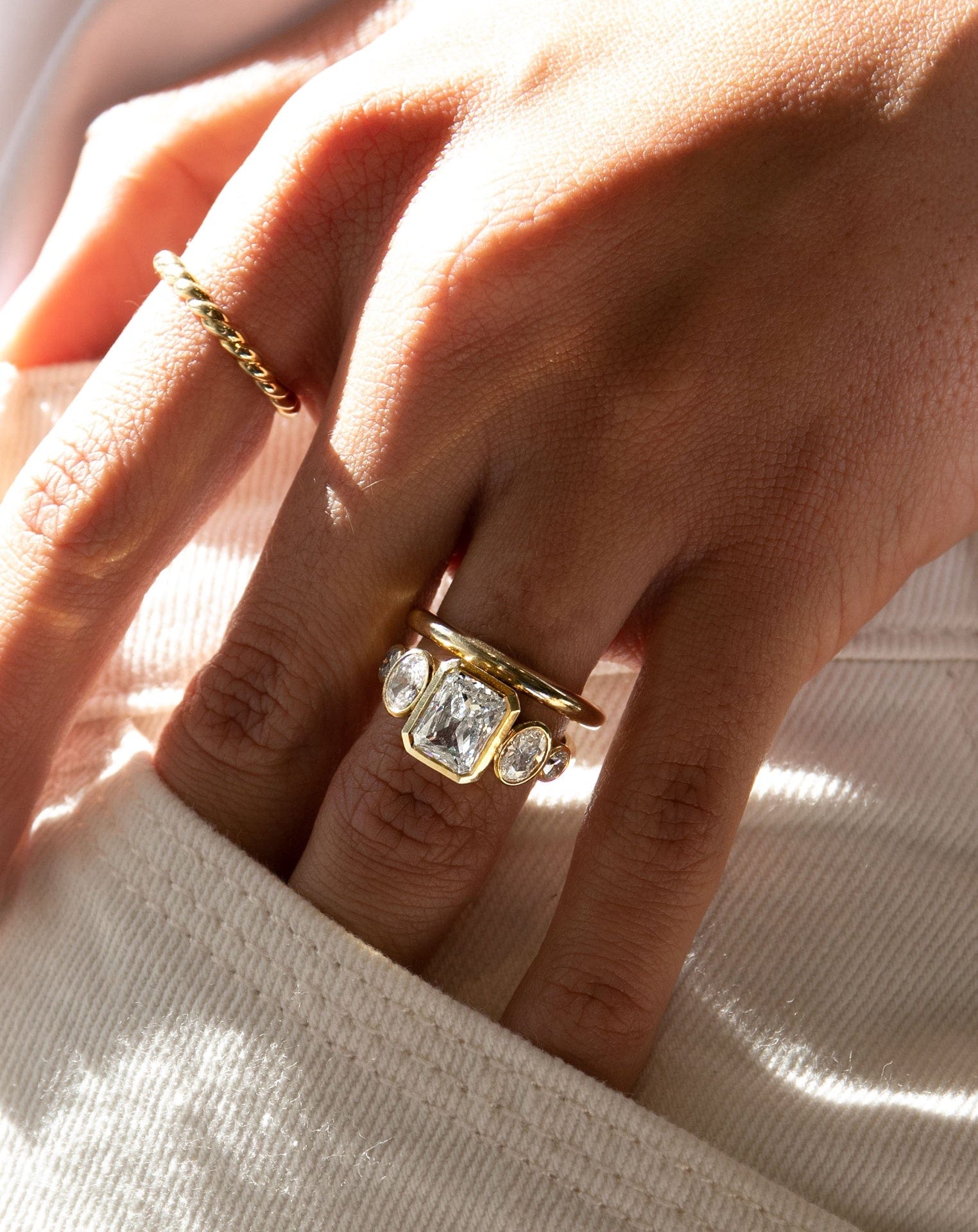 2 CT Round Halo & Pave Lab Grown Diamond Engagement Ring