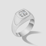 2 TCW Round Halo & Pave Lab Grown Diamond Mens Wedding Band