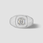 2 TCW Round Halo & Pave Lab Grown Diamond Mens Wedding Band