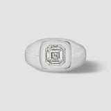 2 TCW Round Halo & Pave Lab Grown Diamond Mens Wedding Band
