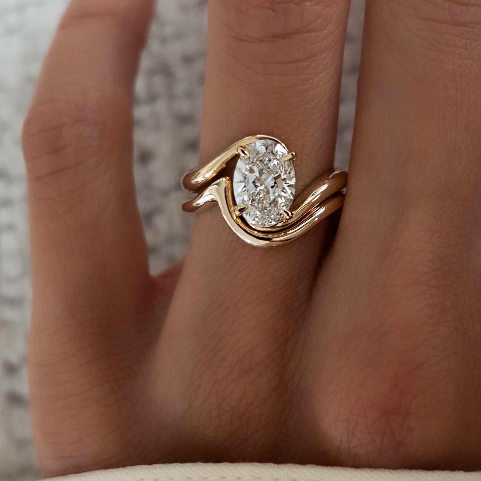 Oval Solitaire Lab Grown Diamond Engagement Ring