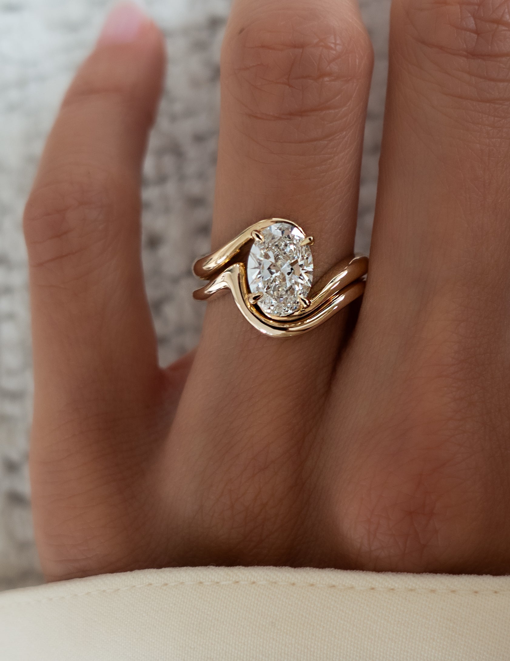 Oval Solitaire Lab Grown Diamond Engagement Ring