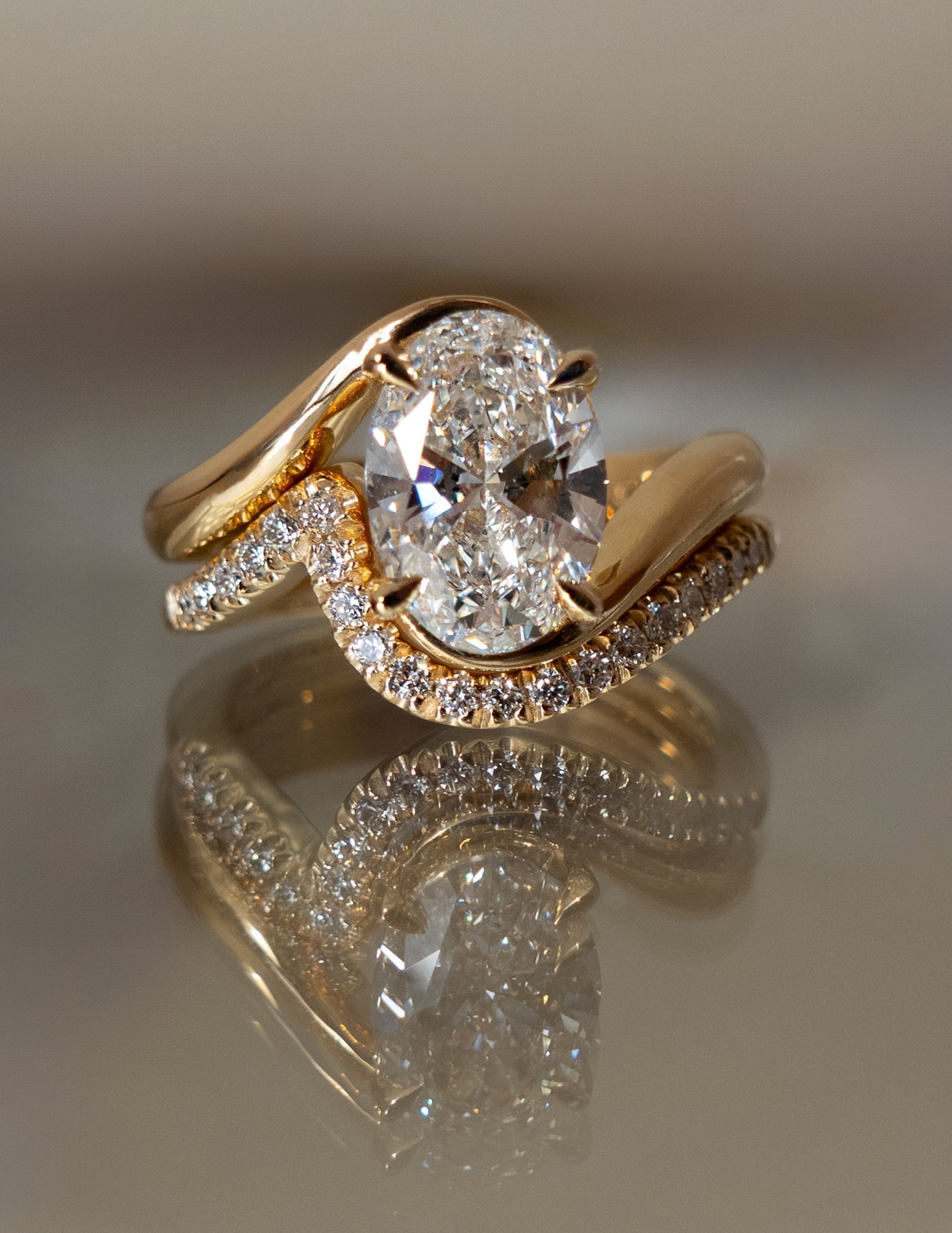 Oval Solitaire Lab Grown Diamond Engagement Ring